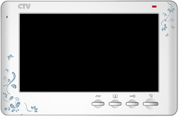 CTV-M1704SE W (White) Монитор видеодомофона 7'' со сменными передними панелями (серебристый металлик, "шампань", "белый декор"), с кнопочным управлением, встроенный автоответчик, , встроенный источник питания