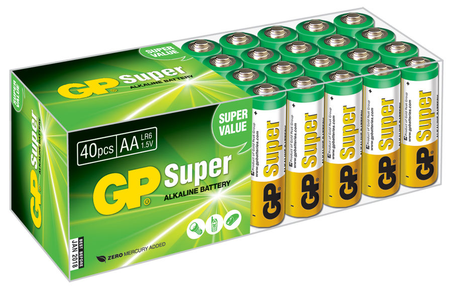 Батарея GP Super Alkaline 15A LR6 AA (40шт/уп)