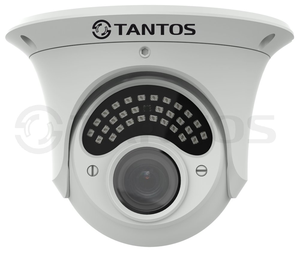 Tantos TSc-E1080pUVCv (2.8-12) 2Mp (купол, UVC (4в1), ИК до 30м, IP66)