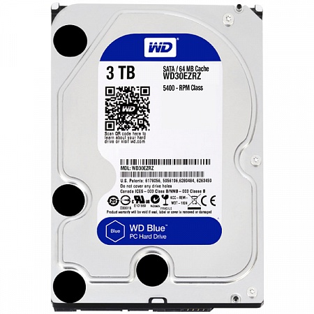 Western Digital HDD SATA  -  III WD Blue, WD30EZRZ Жесткий диск  3ТБ, 3.5, 5400об/мин, 64Мб
